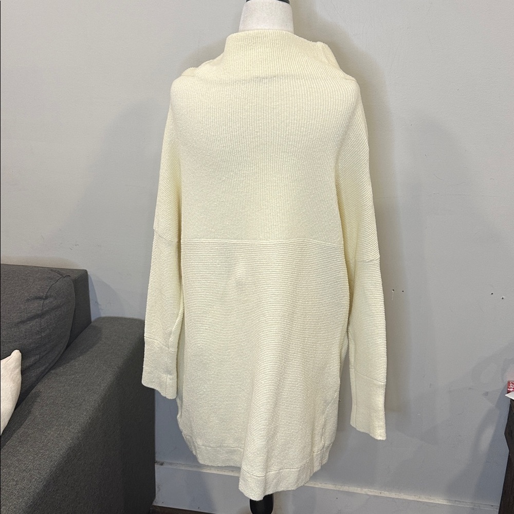Free People Ottoman Slouchy Cream Cowl Neck Sweater - Picture 5 of 6